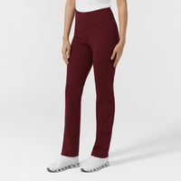 RENEW Knit Women's Straight Leg Yoga Pant Burgundy side view