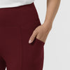 RENEW Knit Women's Straight Leg Yoga Pant Burgundy back detail