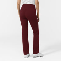RENEW Knit Women's Straight Leg Yoga Pant Burgundy back view