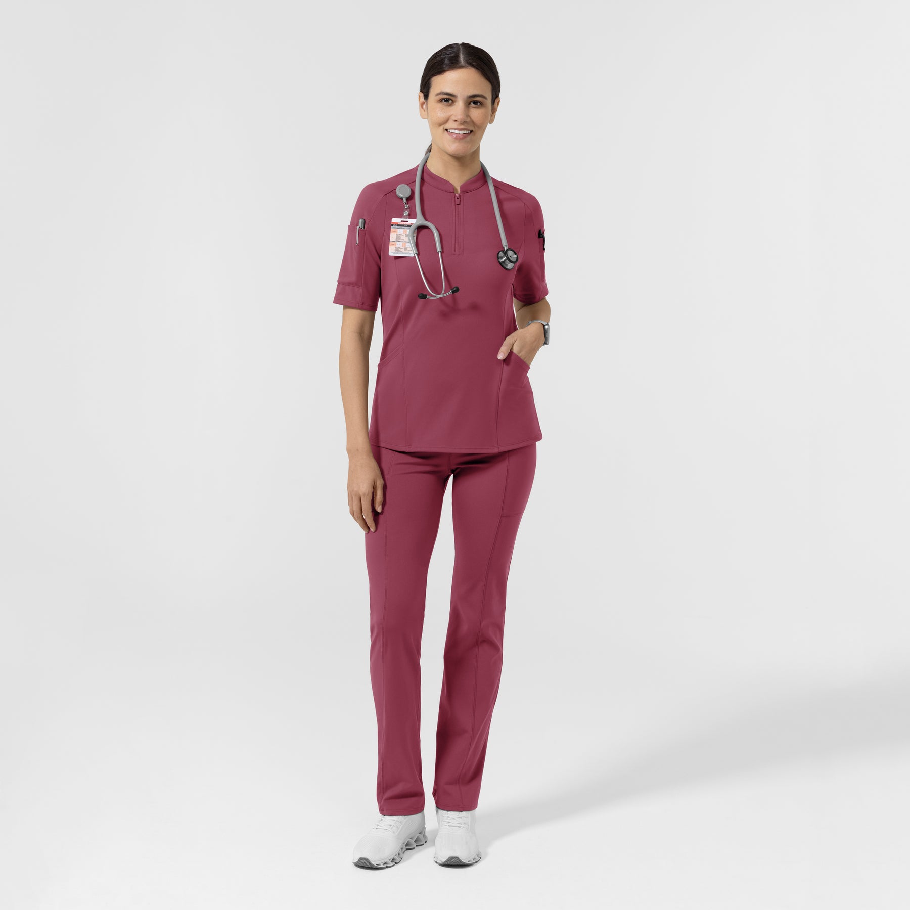 RENEW Women's Straight Leg Yoga Pant Carnation full scrub set