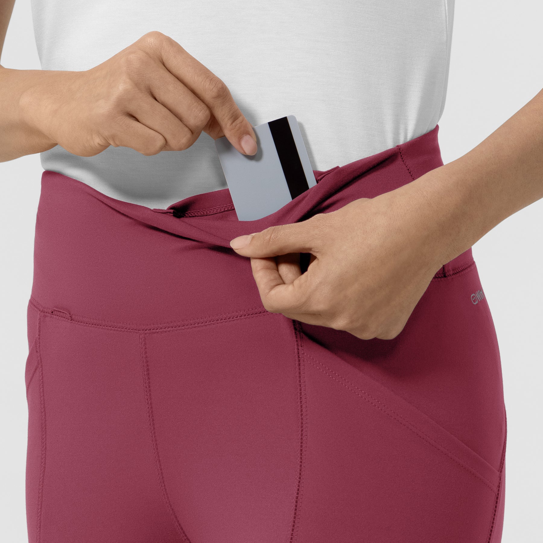 RENEW Women's Straight Leg Yoga Pant Carnation front detail