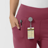RENEW Women's Straight Leg Yoga Pant Carnation side detail 1