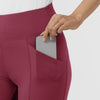 RENEW Women's Straight Leg Yoga Pant Carnation side detail 2
