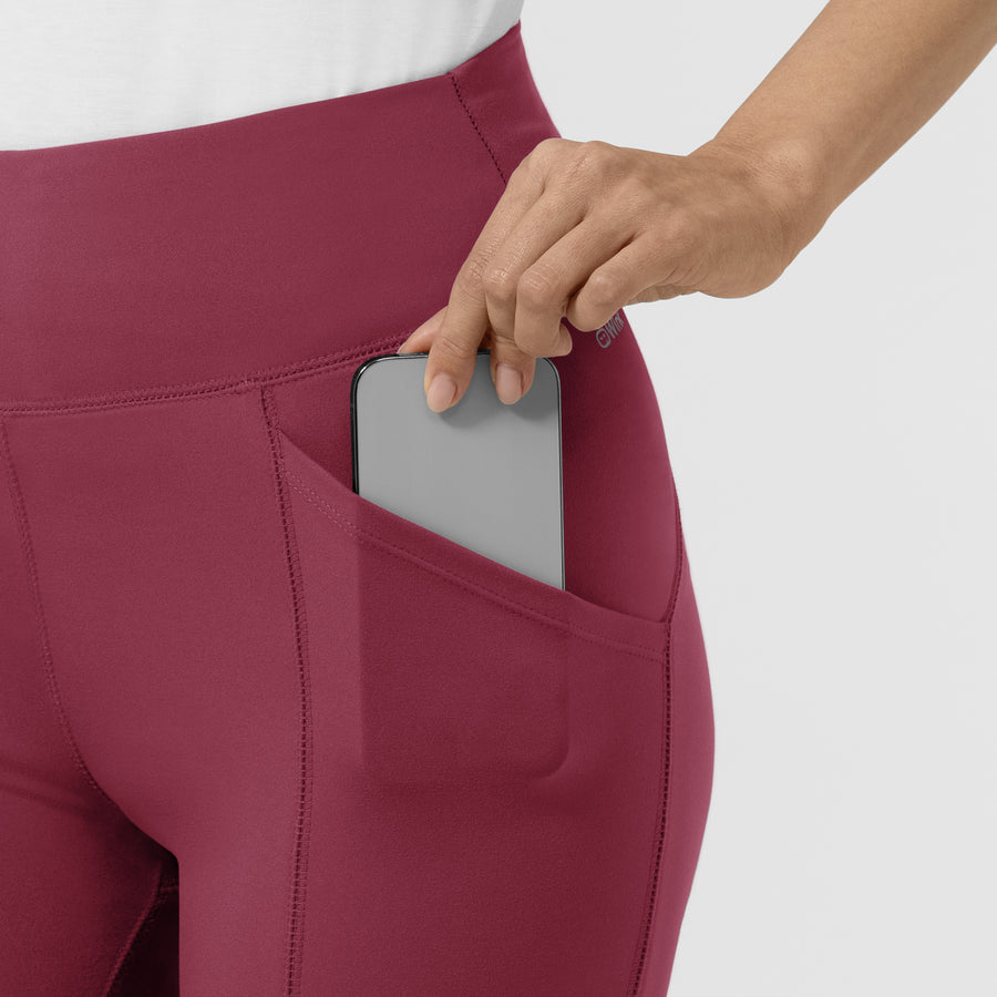 RENEW Women's Straight Leg Yoga Pant Carnation side detail 2