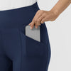 RENEW Women's Straight Leg Yoga Pant Navy side detail 2