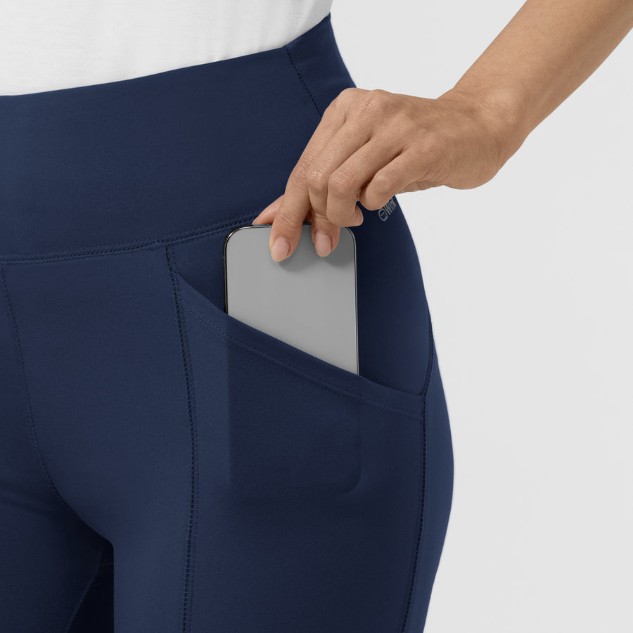 RENEW Women's Straight Leg Yoga Pant Navy side detail 2