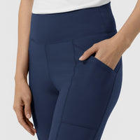 RENEW Women's Straight Leg Yoga Pant Navy hemline detail
