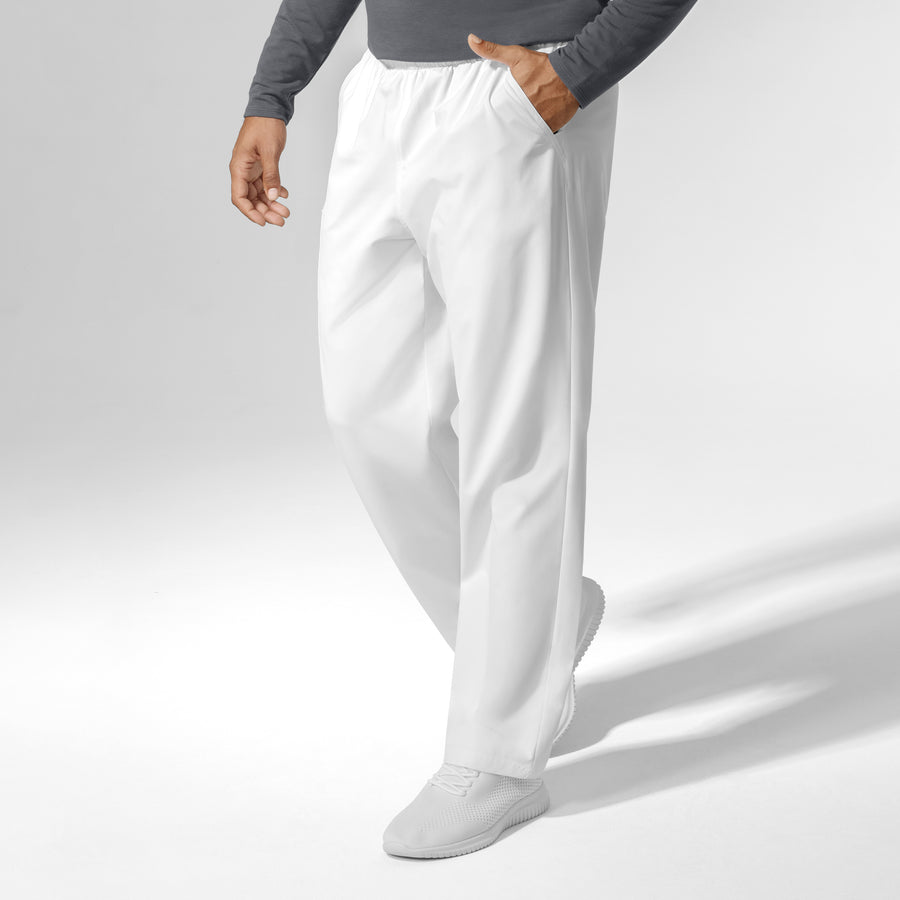 NURTUR Unisex Straight Leg Cargo Scrub Pant - White