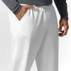 NURTUR Unisex Straight Leg Cargo Scrub Pant - White