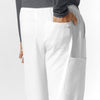 NURTUR Unisex Straight Leg Cargo Scrub Pant - White