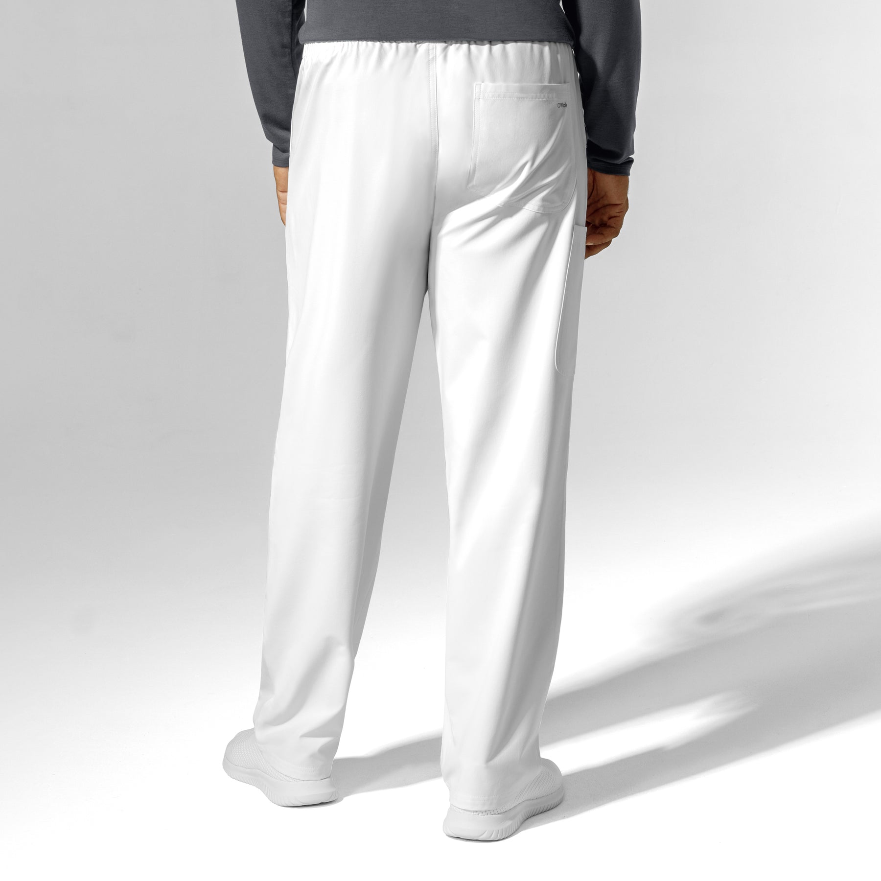 NURTUR Unisex Straight Leg Cargo Scrub Pant - White