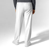 NURTUR Unisex Straight Leg Cargo Scrub Pant - White