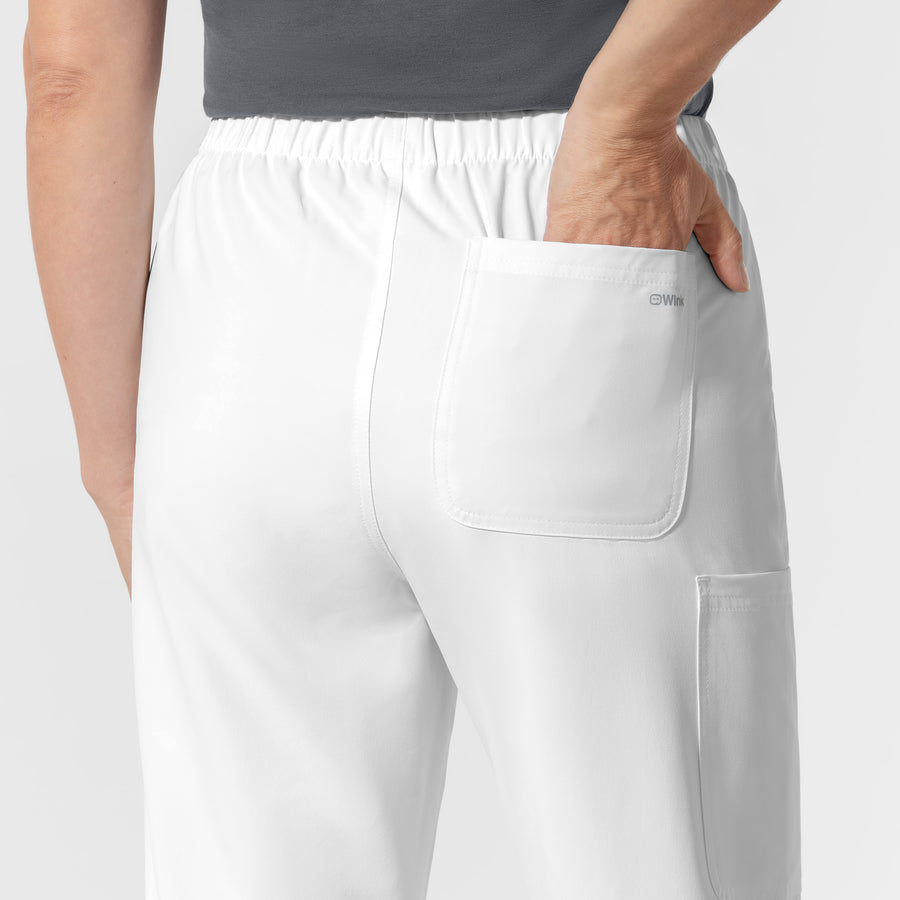 NURTUR Unisex Straight Leg Cargo Scrub Pant - White