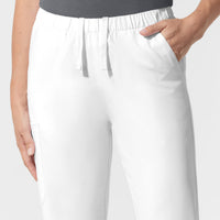 NURTUR Unisex Straight Leg Cargo Scrub Pant - White