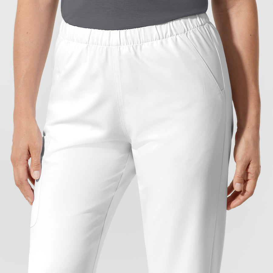 NURTUR Unisex Straight Leg Cargo Scrub Pant - White