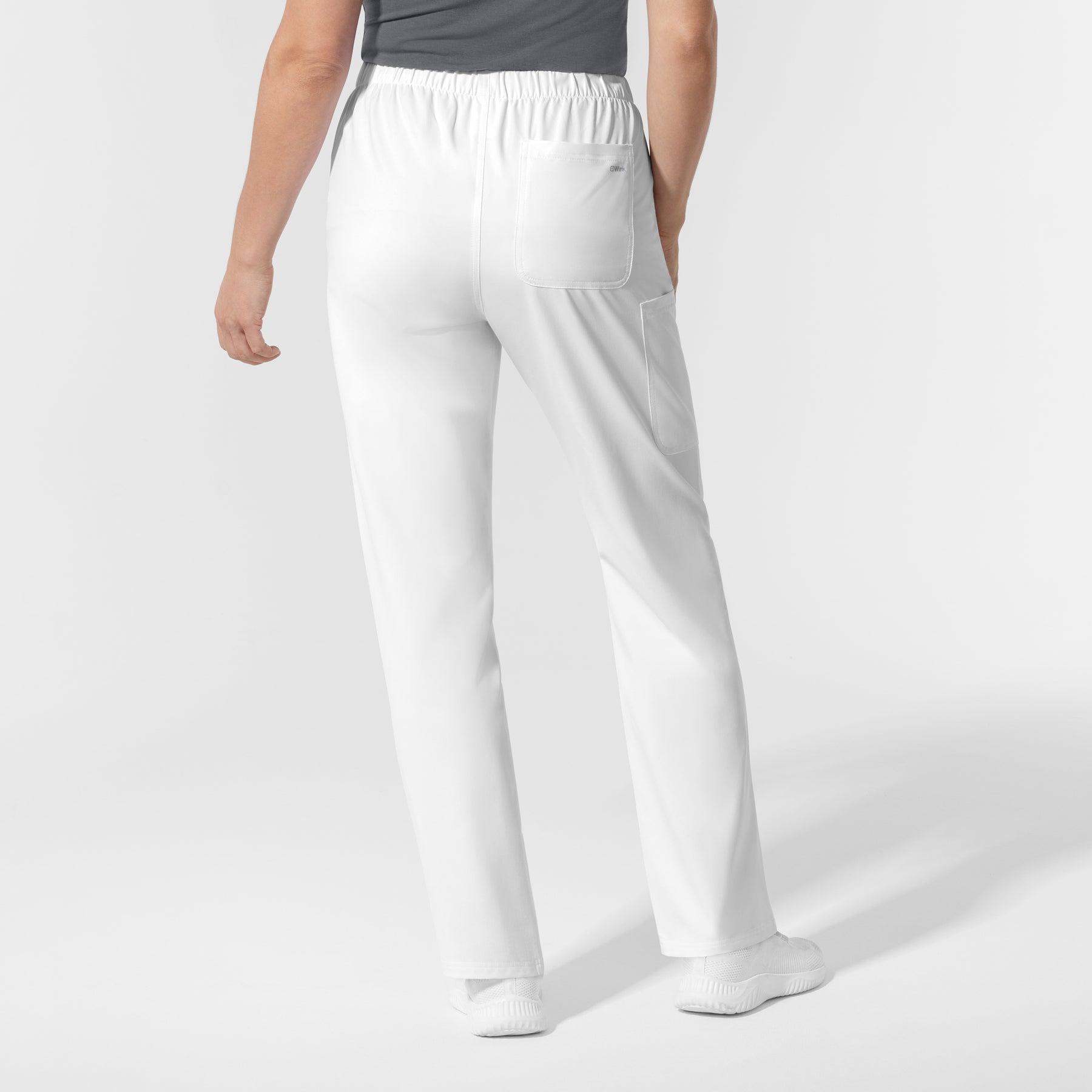 NURTUR Unisex Straight Leg Cargo Scrub Pant - White