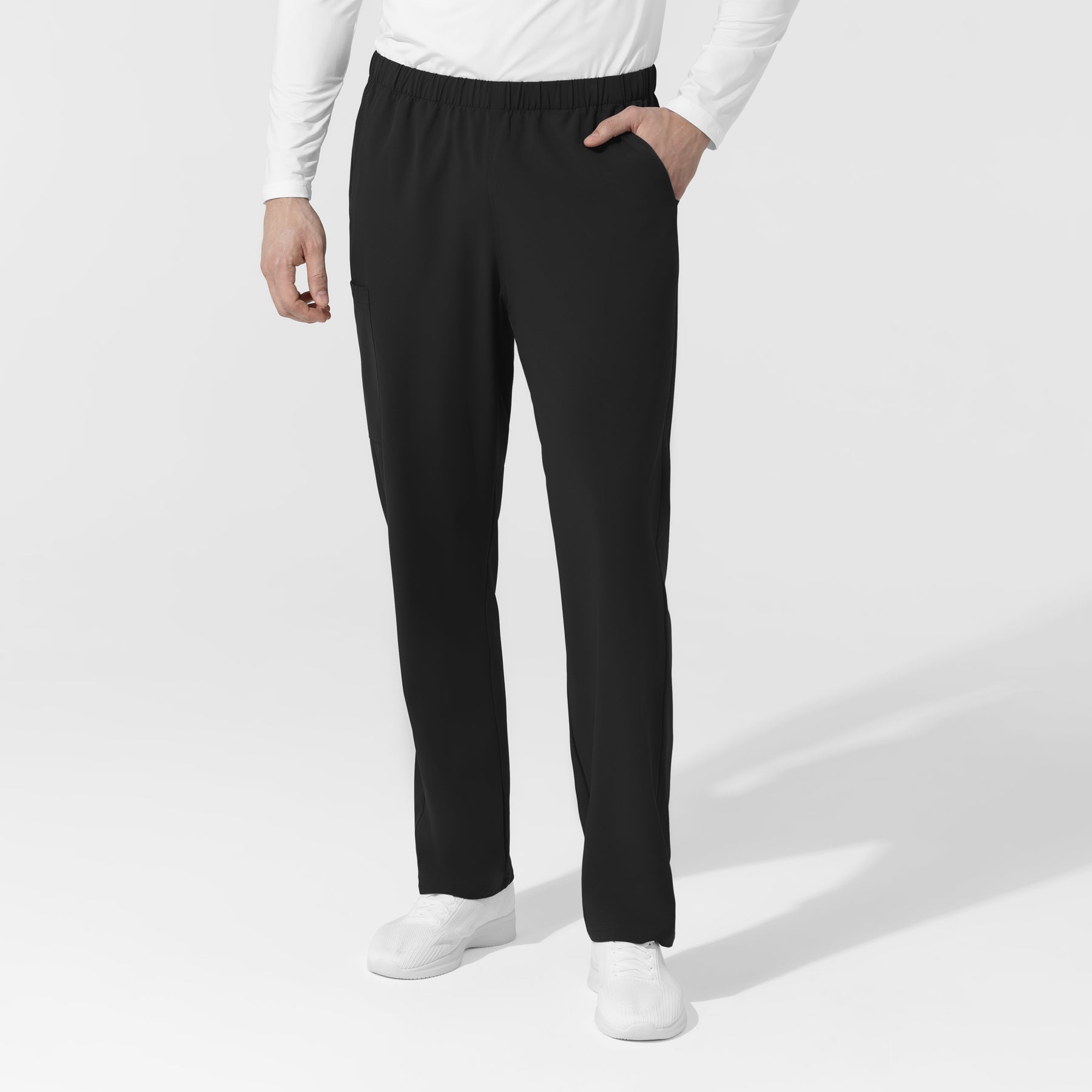 NURTUR Unisex Straight Leg Cargo Scrub Pant Black