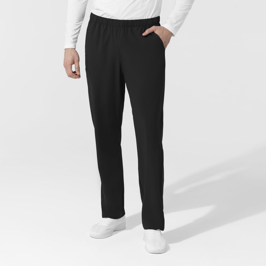 NURTUR Unisex Straight Leg Cargo Scrub Pant Black