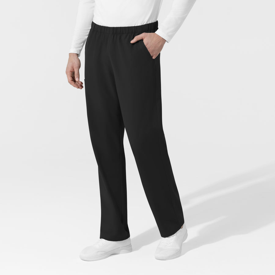 NURTUR Unisex Straight Leg Cargo Scrub Pant Black side view