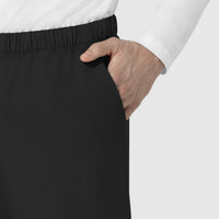 NURTUR Unisex Straight Leg Cargo Scrub Pant Black side detail 2