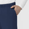 NURTUR Unisex Straight Leg Cargo Scrub Pant Navy side detail 2