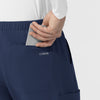 NURTUR Unisex Straight Leg Cargo Scrub Pant Navy hemline detail