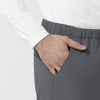 NURTUR Unisex Straight Leg Cargo Scrub Pant Pewter side detail 1