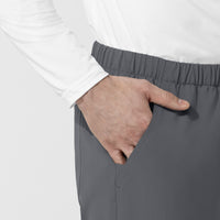 NURTUR Unisex Straight Leg Cargo Scrub Pant Pewter side detail 1