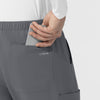 NURTUR Unisex Straight Leg Cargo Scrub Pant Pewter hemline detail
