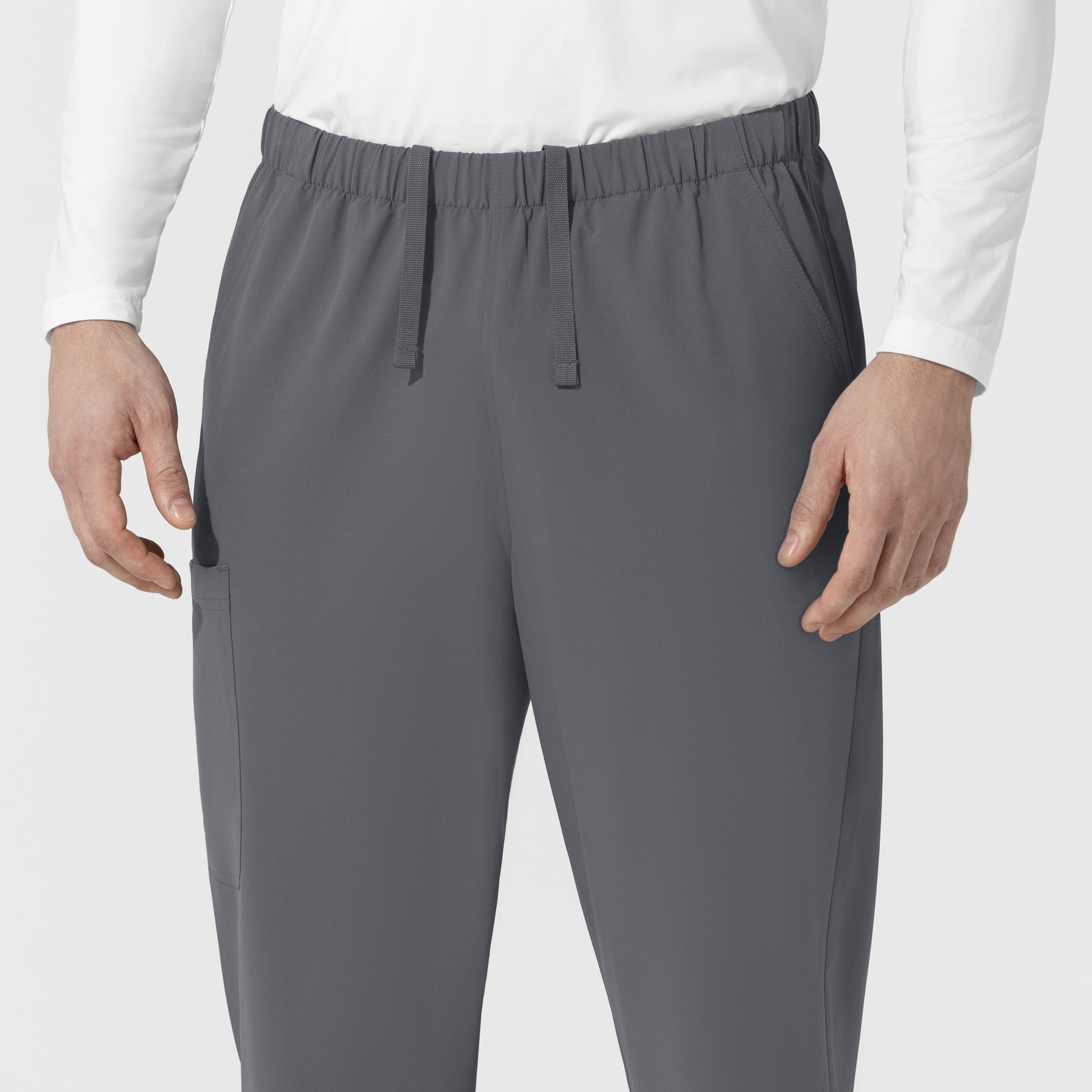 NURTUR Unisex Straight Leg Cargo Scrub Pant Pewter back detail
