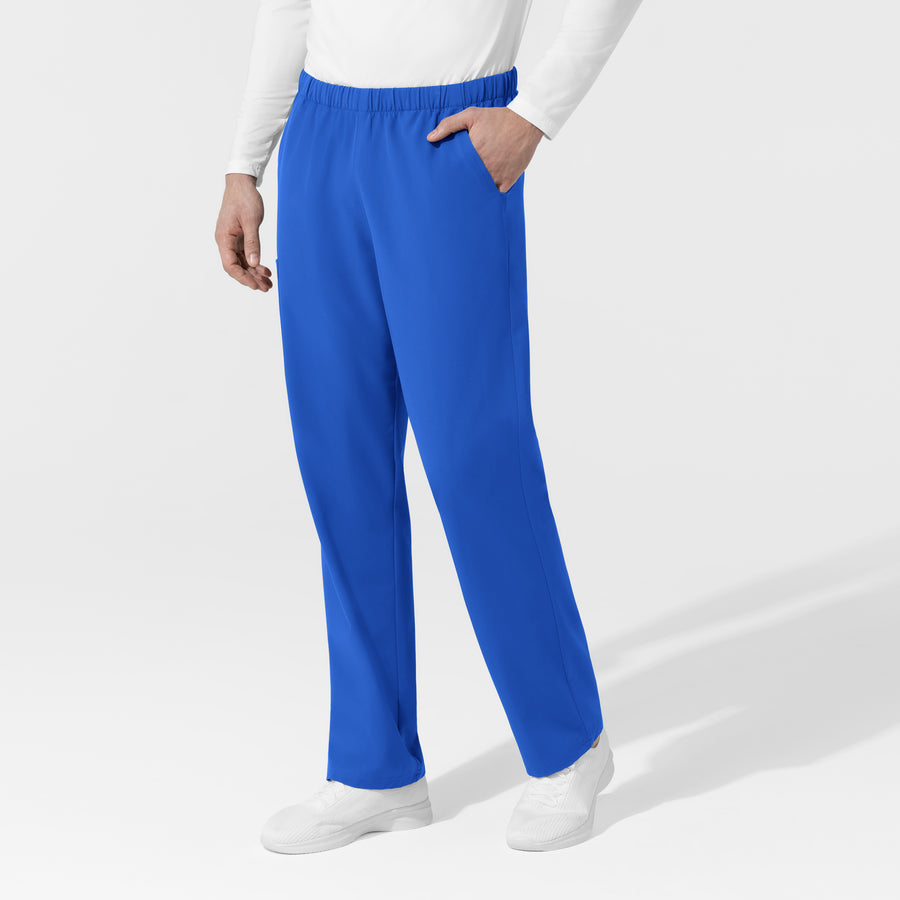 NURTUR Unisex Straight Leg Cargo Scrub Pant Royal side view