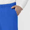 NURTUR Unisex Straight Leg Cargo Scrub Pant Royal side detail 2