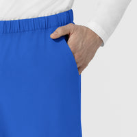 NURTUR Unisex Straight Leg Cargo Scrub Pant Royal side detail 2