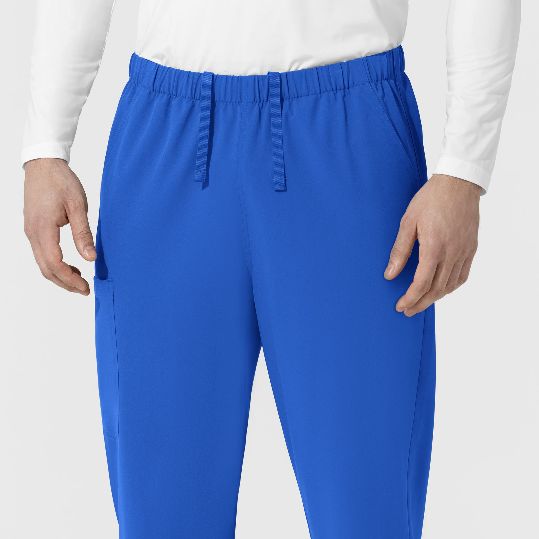 NURTUR Unisex Straight Leg Cargo Scrub Pant Royal back detail