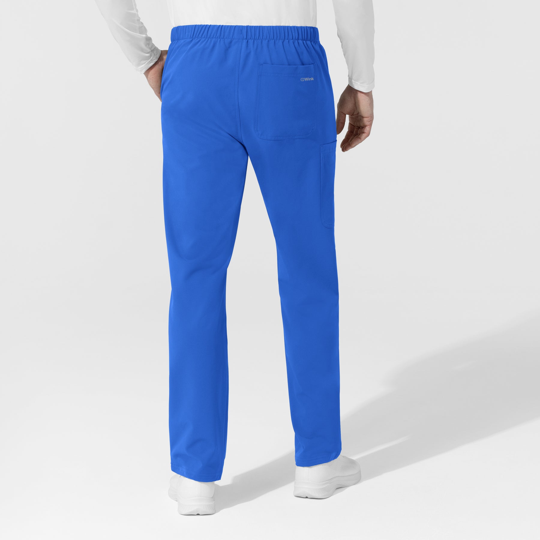 NURTUR Unisex Straight Leg Cargo Scrub Pant Royal back view