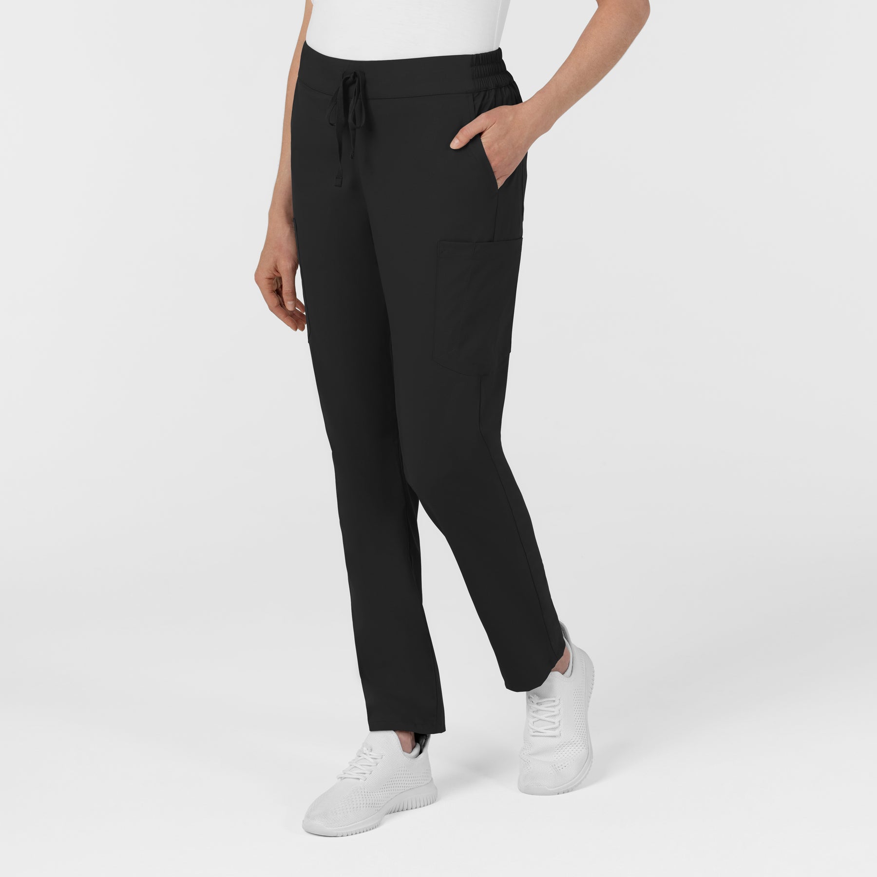 Boundless Women’s High Rise Tapered Scrub Pant Black side view