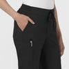 Boundless Women’s High Rise Tapered Scrub Pant Black side detail 2