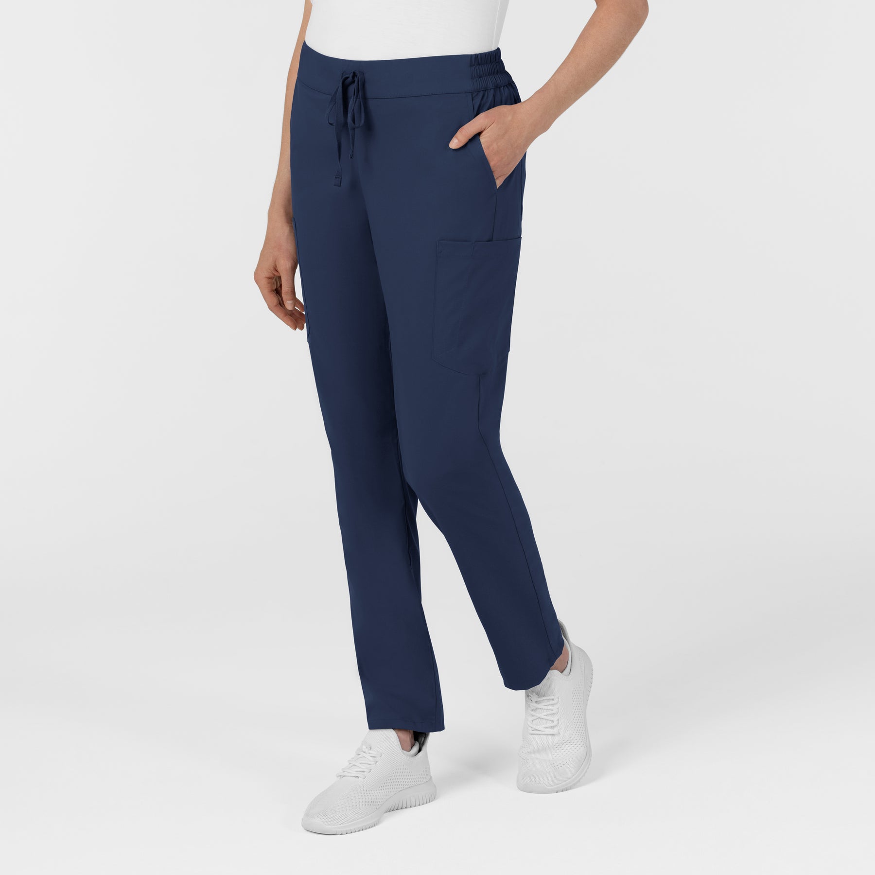 Boundless Women’s High Rise Tapered Scrub Pant Navy side view