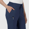 Boundless Women’s High Rise Tapered Scrub Pant Navy side detail 2
