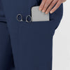 Boundless Women’s High Rise Tapered Scrub Pant Navy hemline detail