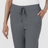 Boundless Women’s High Rise Tapered Scrub Pant Pewter front detail