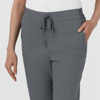 Boundless Women’s High Rise Tapered Scrub Pant Pewter front detail