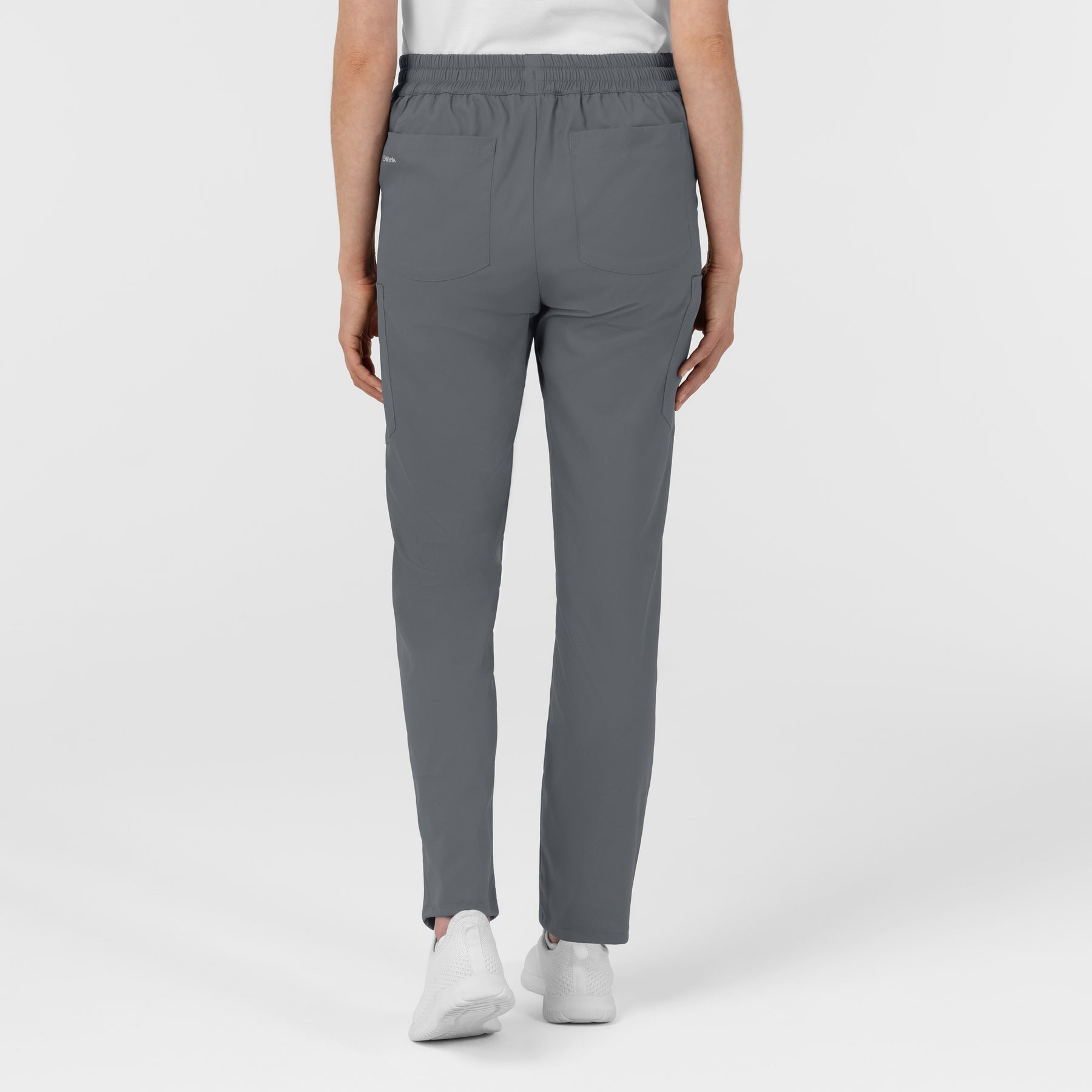 Boundless Women’s High Rise Tapered Scrub Pant Pewter back view
