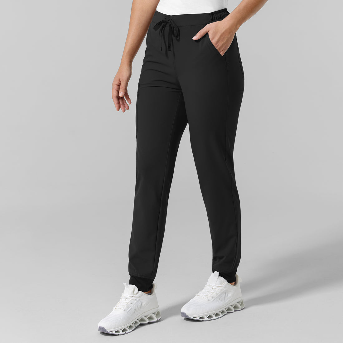 NURTUR Women's Jogger Scrub Pant Black side view
