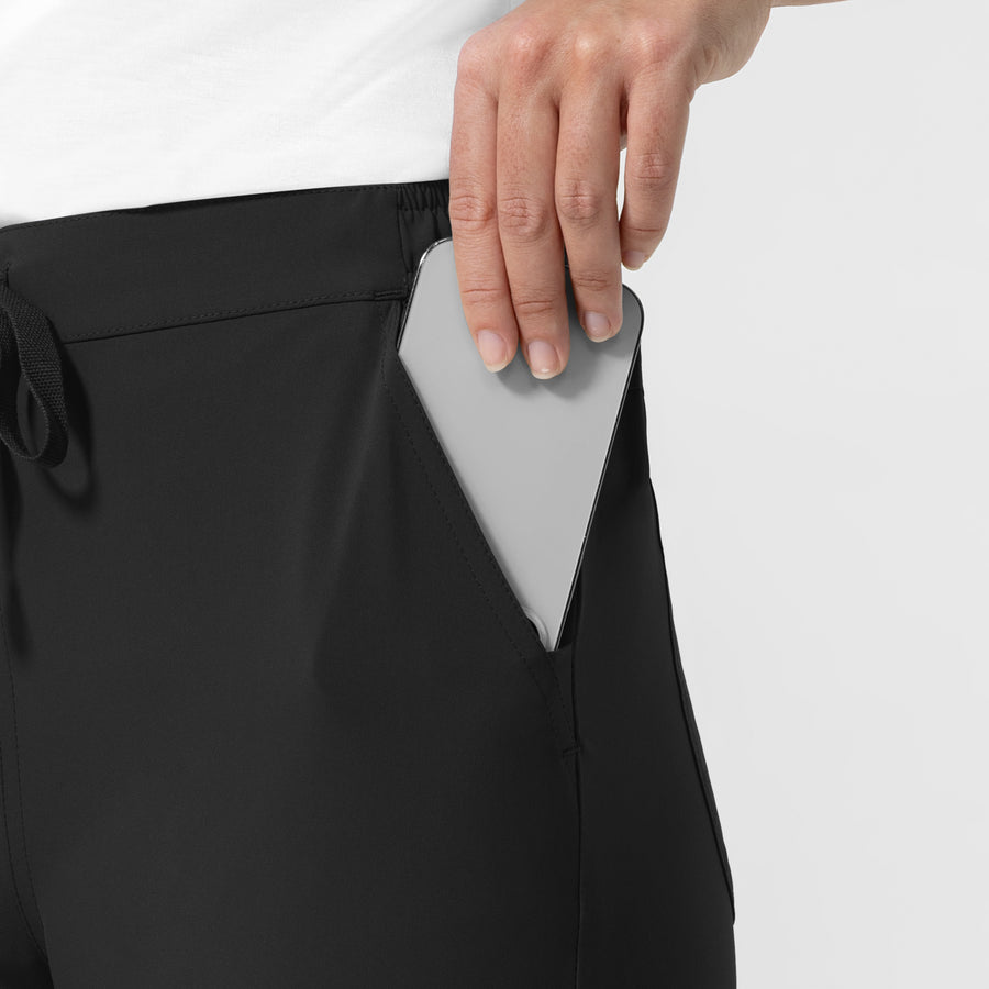 NURTUR Women's Jogger Scrub Pant Black side detail 1