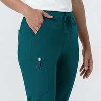 NURTUR Women's Jogger Scrub Pant Caribbean side detail 2