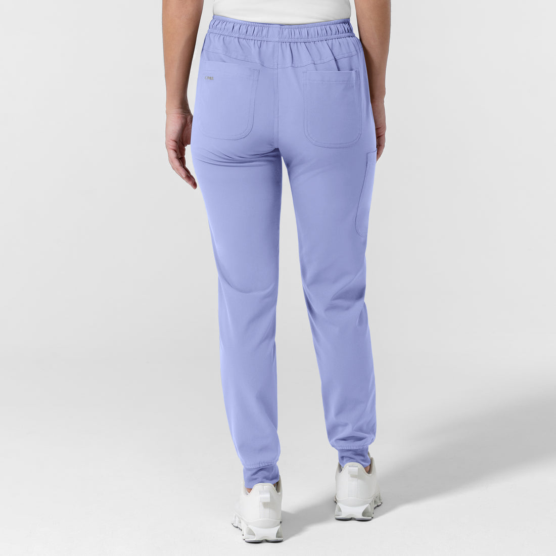 NURTUR Women's Jogger Scrub Pant Ceil Blue back view