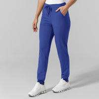 NURTUR Women's Jogger Scrub Pant Galaxy Blue side view