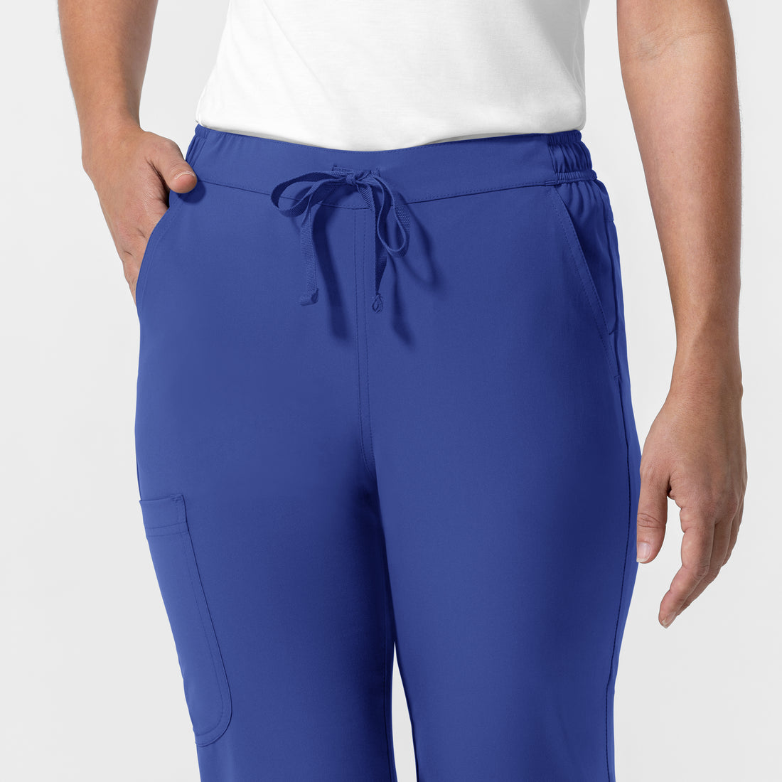 NURTUR Women's Jogger Scrub Pant Galaxy Blue hemline detail