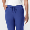 NURTUR Women's Jogger Scrub Pant Galaxy Blue hemline detail